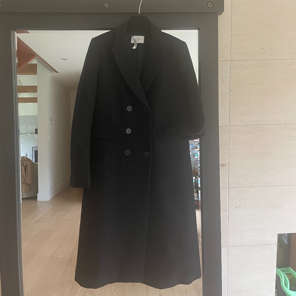 Sandro Black Long Coat